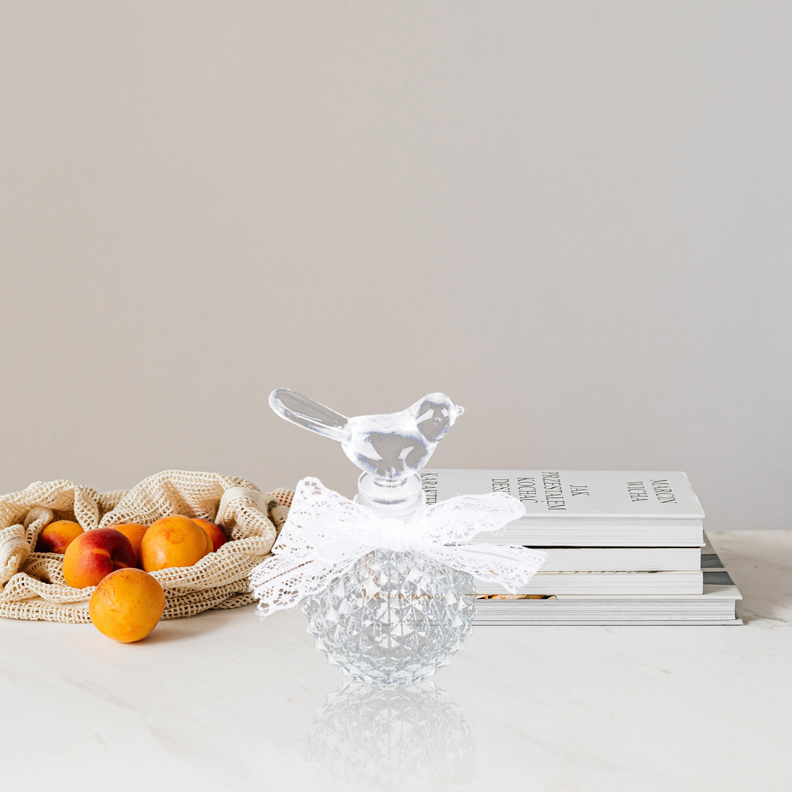 Fragrance In Home - Clear Embossed Glass Perfume Bottle Reusable