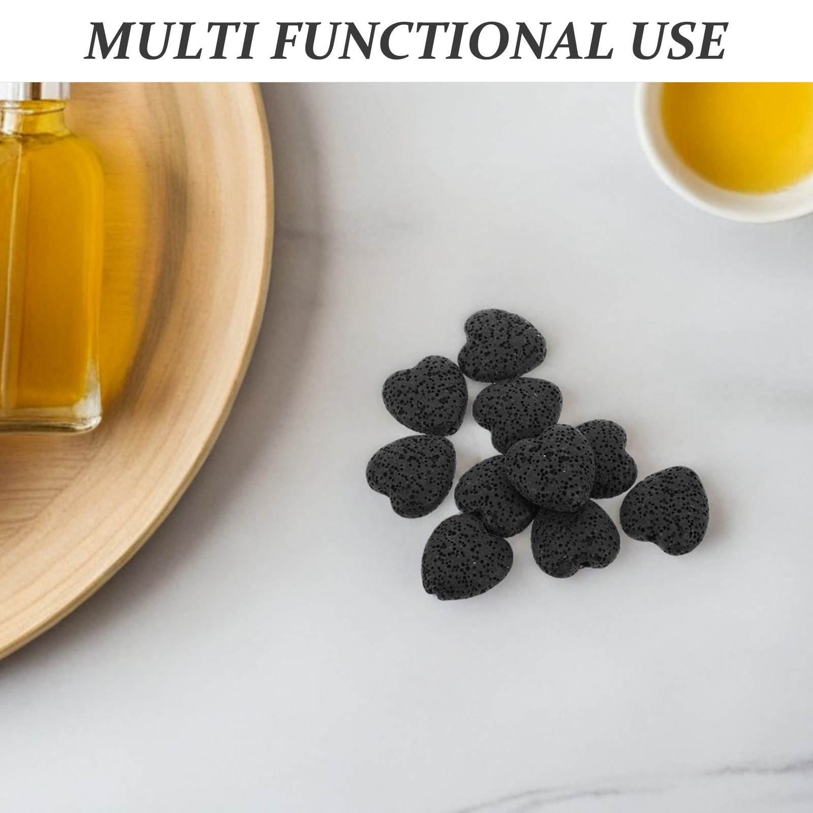 20Pcs Heart Volcanic Lava Rock - Home Fragrance Oils recension och pris
