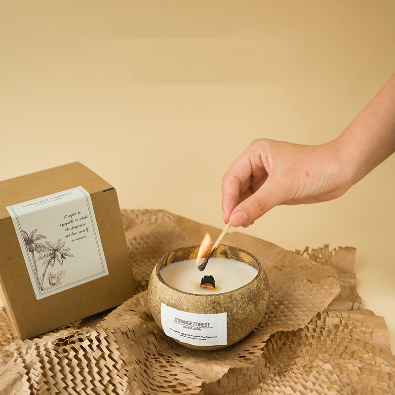 Coconut Shell Aromatherapy Can - Home Fragrance Scented Candle recension och pris
