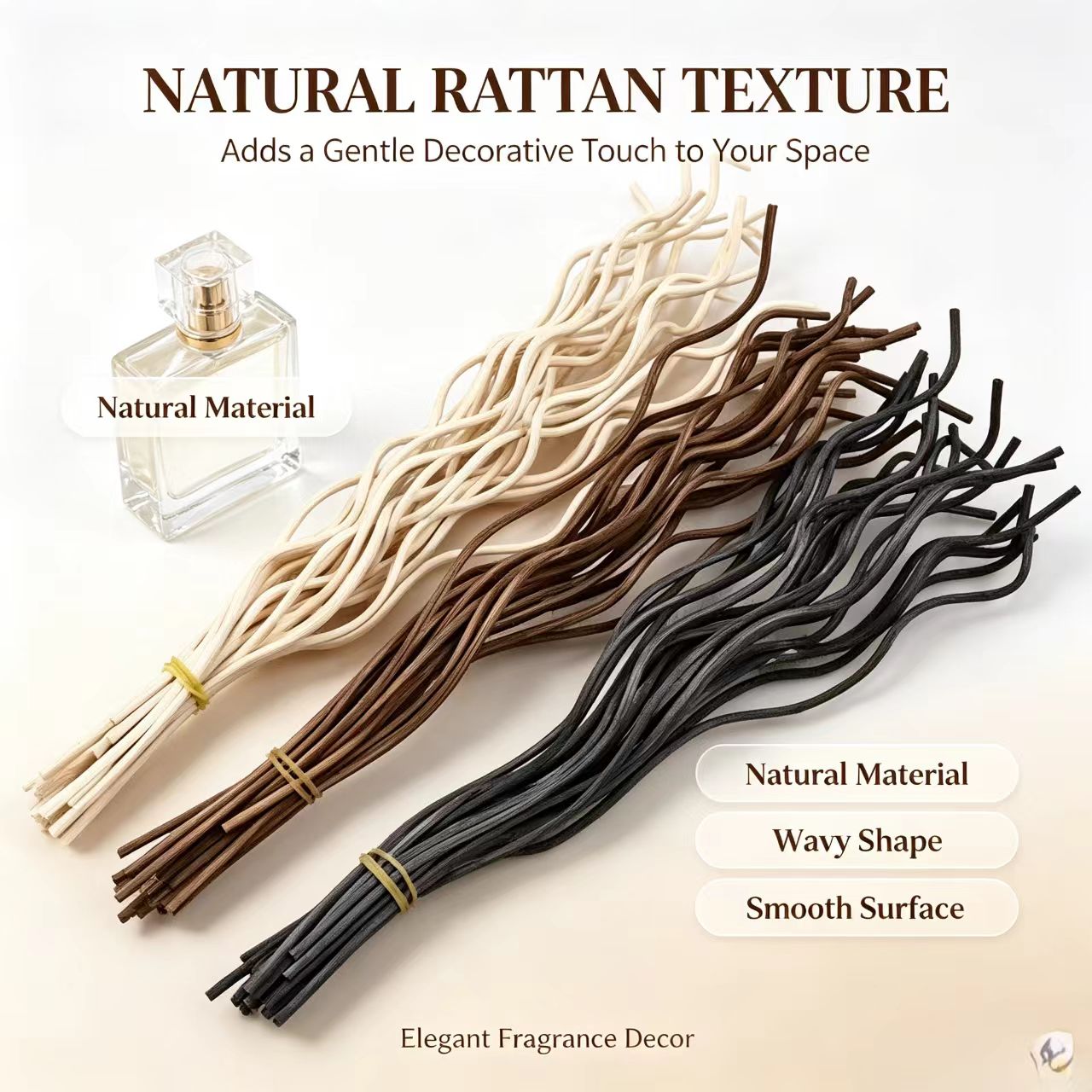 20Pcs Long Wavy Rattan Reed Di - Home Fragrance Items recension och pris