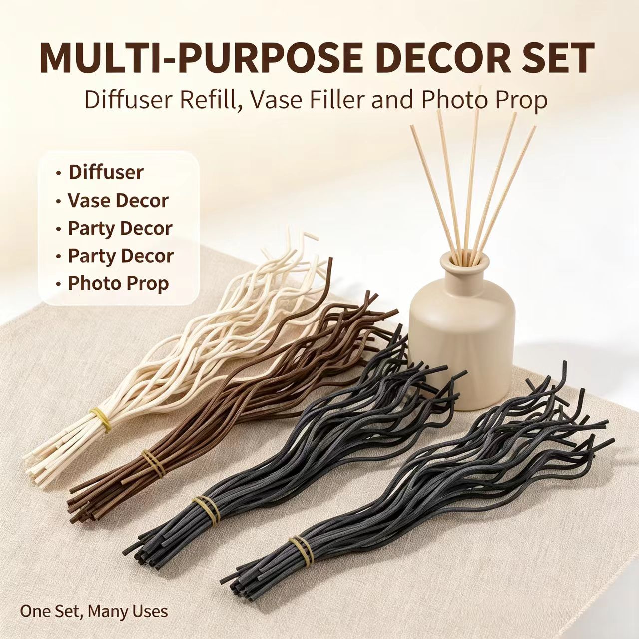 20Pcs Long Wavy Rattan Reed Di - Home Fragrance Items recension och pris