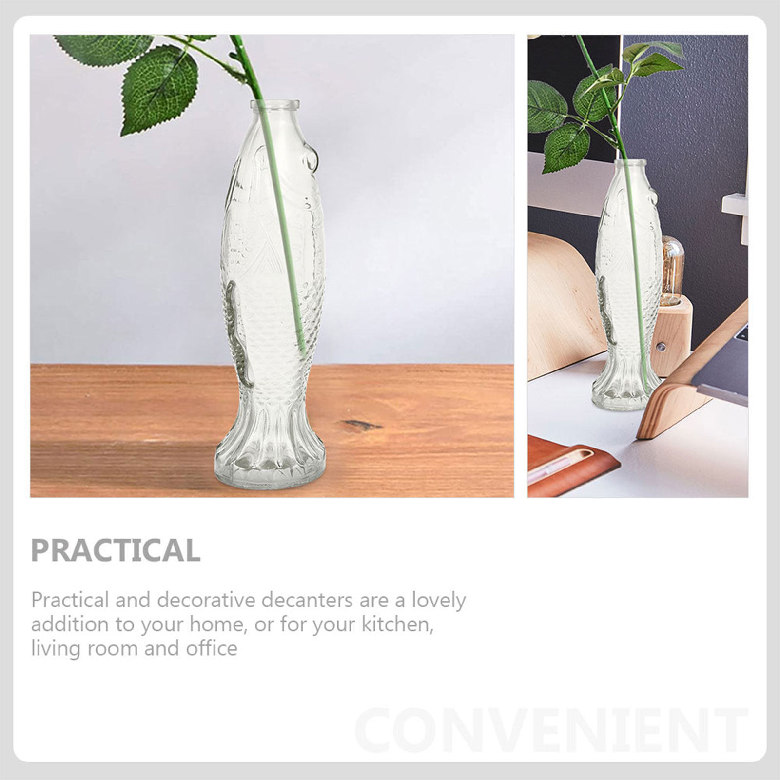 Transparent Corked Glass Fish  - Home Fragrance Jar recension och pris