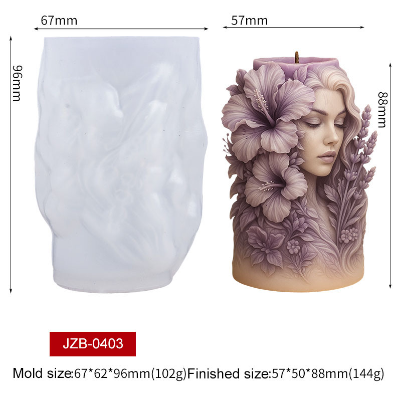 3D Hibiscus Flower Woman Godde - Home Fragrance Candles recension och pris