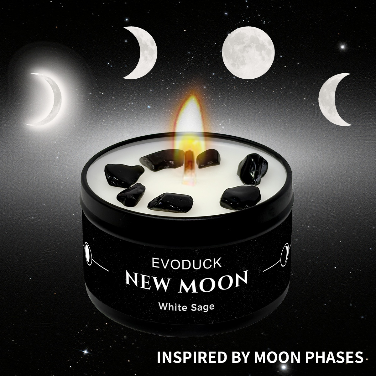 4PCS Moon Phase Crystal Scente - Home Fragrance White Jasmine recension och pris