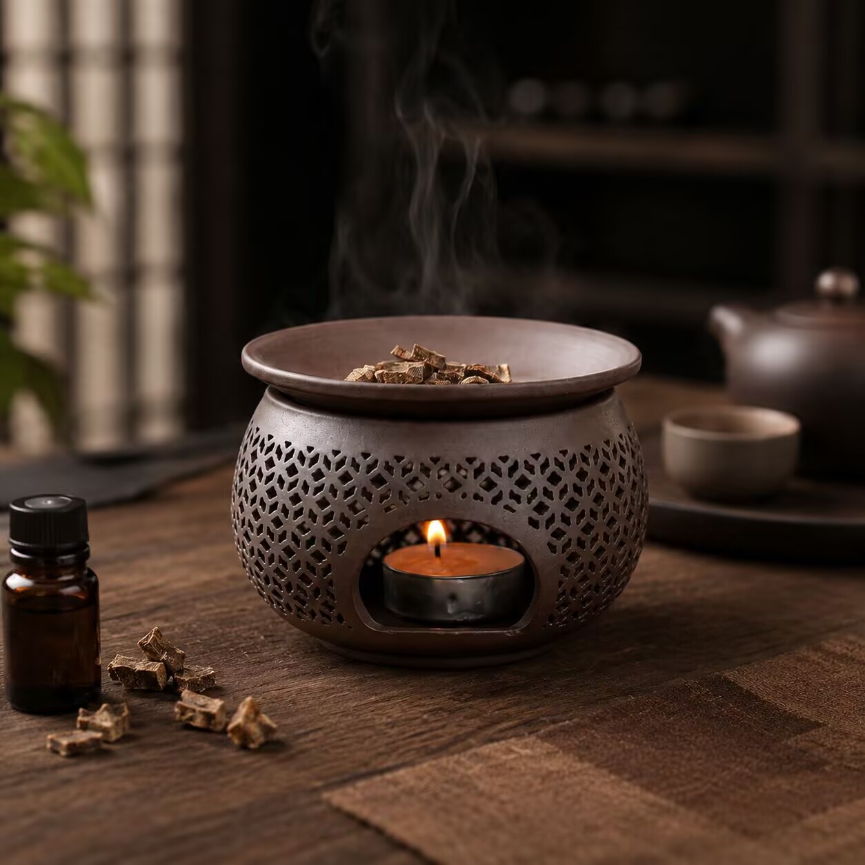 Ceramic Carved Incense Burner  - Home Fragrance Candles recension och pris